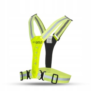 Szelki odblaskowe LED GATO Safer Sport żółte