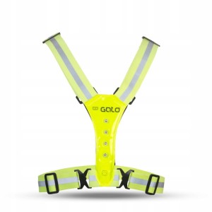 Szelki odblaskowe LED GATO Safer Sport USB żółte
